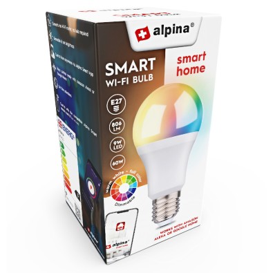 ALPINA Chytrá žárovka LED RGB WIFI bílá + barevná E27