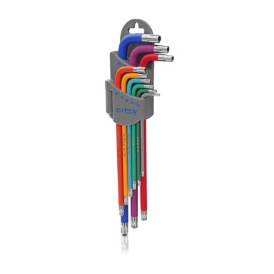 TORX klíče barevné 9 ks T10 T50 prodloužené