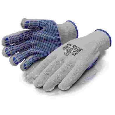 Pracovní rukavice XL polyesterové s PVC nopy