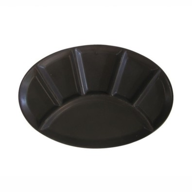 Fondue talíř OVAL černý 28x2cm
