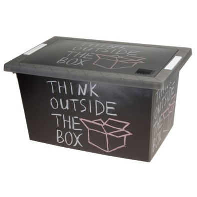 Úložný box s klip víkem 45 l plastový 58x38x32 cm THINK-OUTSIDE-THE-BOX