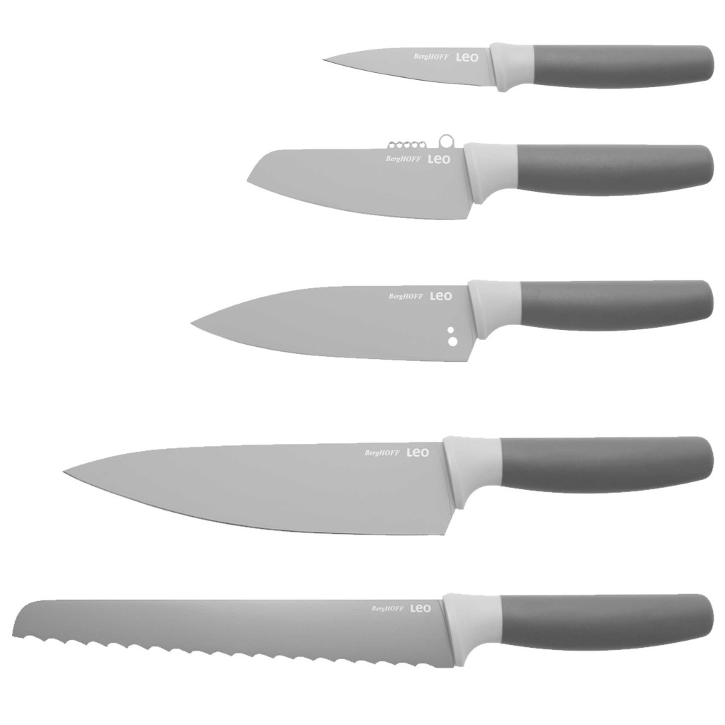BERGHOFF Sada nožů ve stojanu s nepřilnavým povrchem 6 ks LEO