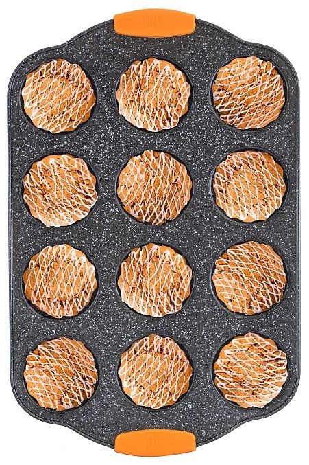 Forma na muffiny 12 ks silikonové rukojeti 41 x 27 x 3 cm Granit Diamond Line