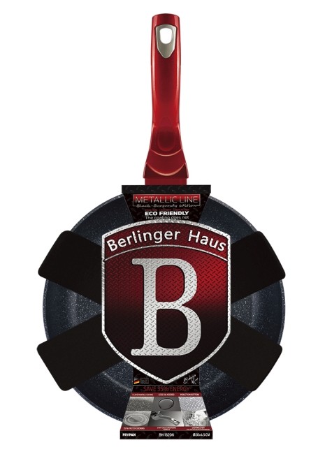 BERLINGERHAUS Pánev s mramorovým povrchem 20 cm Black Burgundy Metallic Line