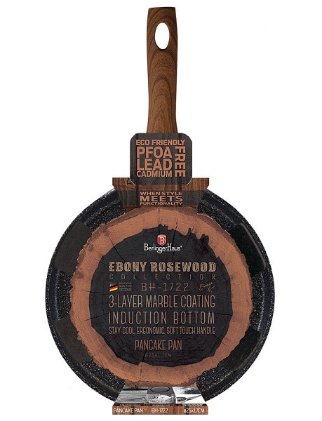 BERLINGERHAUS Pánev na palačinky s mramorovým povrchem 25 cm EBONY Line Rosewood