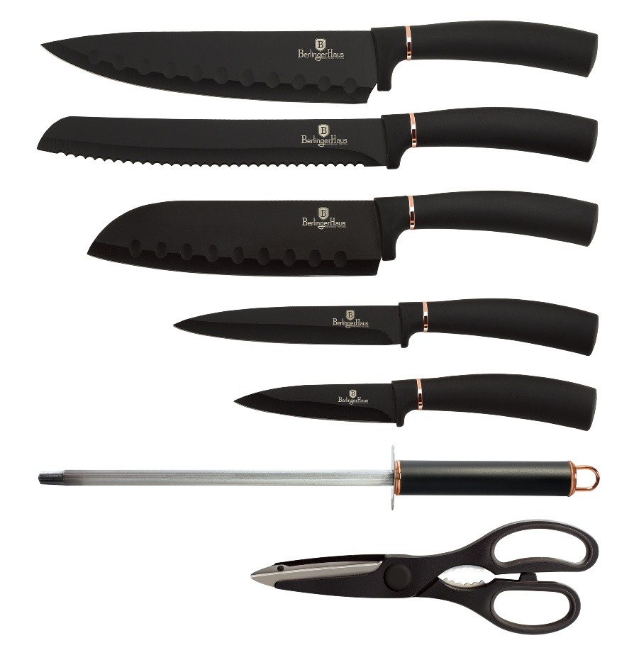 Sada nožů ve stojanu 8 ks Black Rose Collection