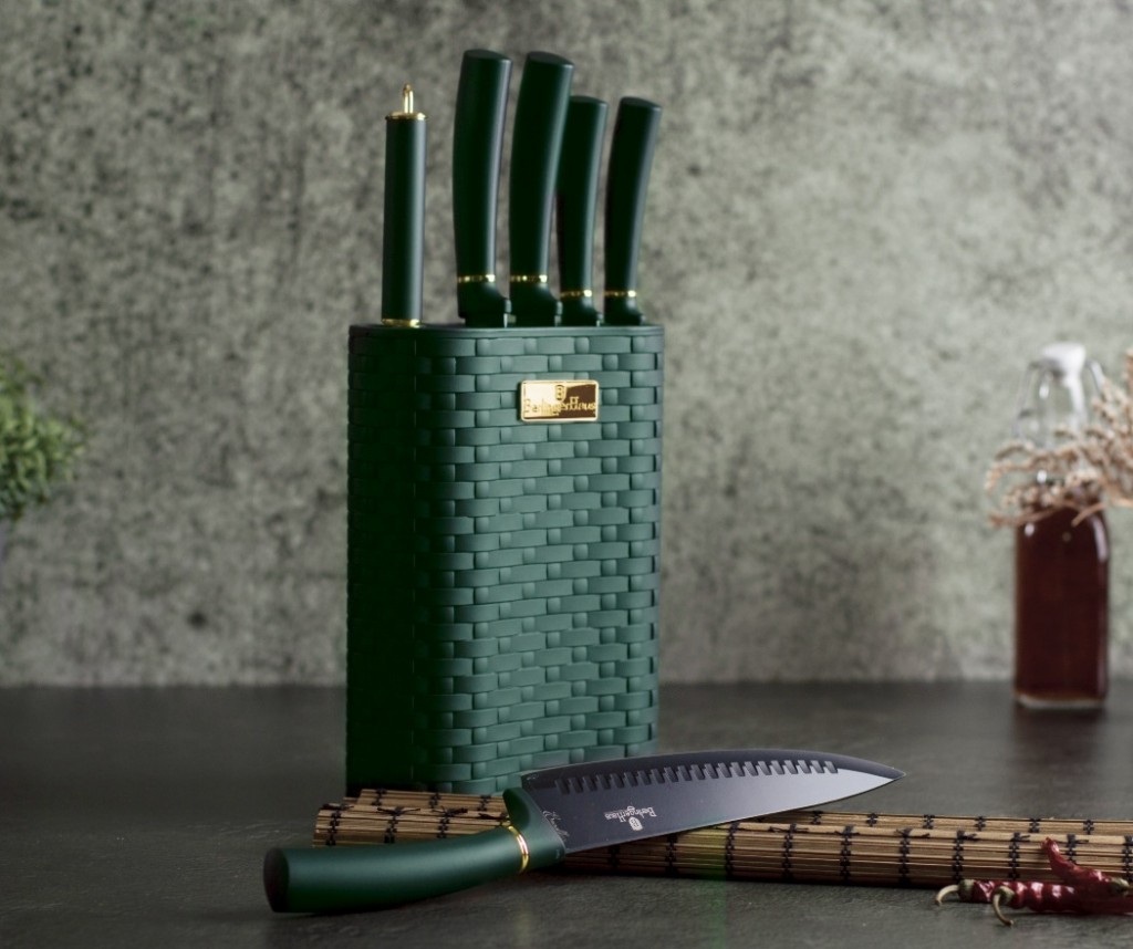 BERLINGERHAUS Sada nožů ve stojanu 7 ks Emerald Collection