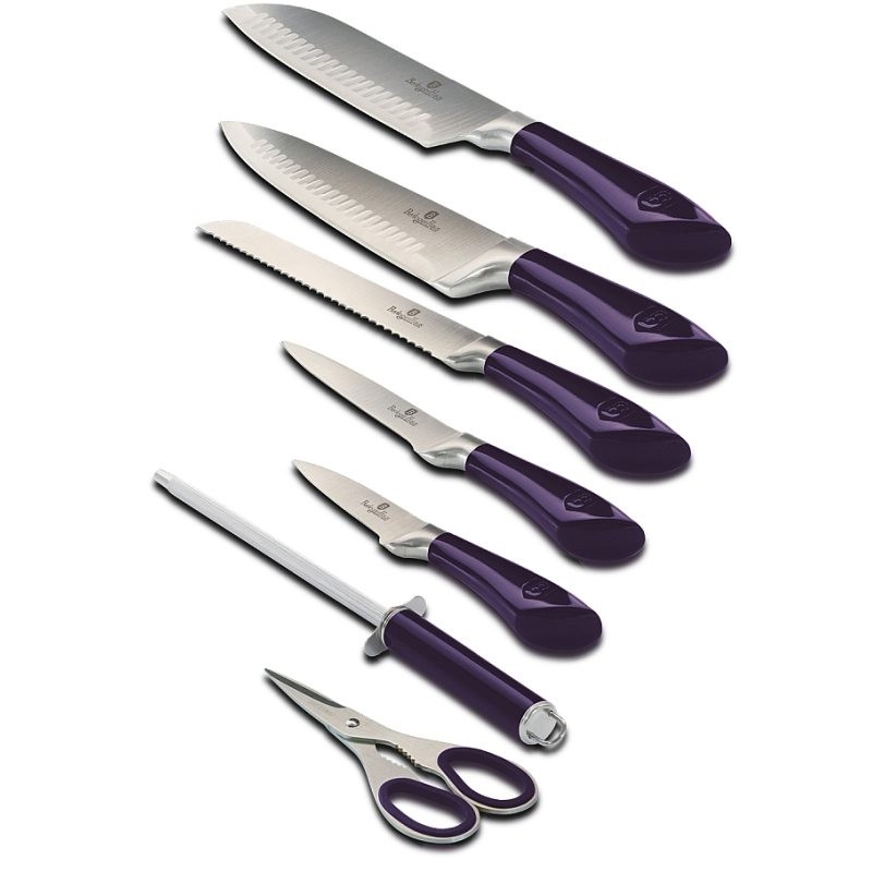 BERLINGERHAUS Sada nožů ve stojanu nerez 8 ks Purple Metallic Line