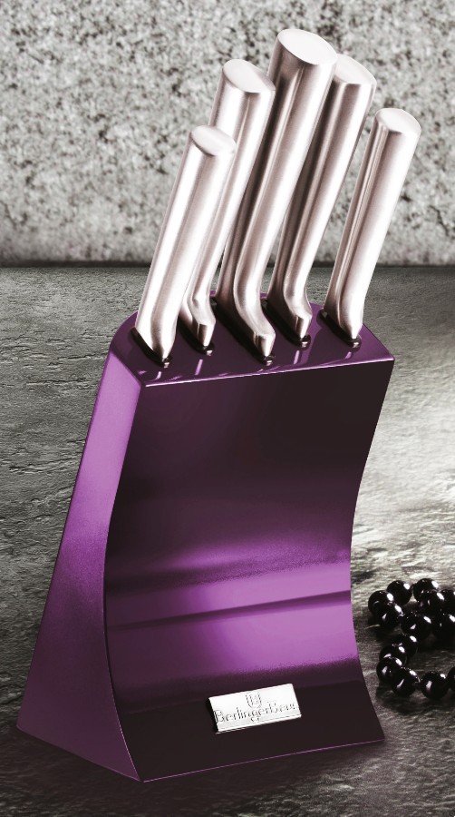 BERLINGERHAUS Sada nožů ve stojanu 6 ks nerez Royal Purple Metallic Line