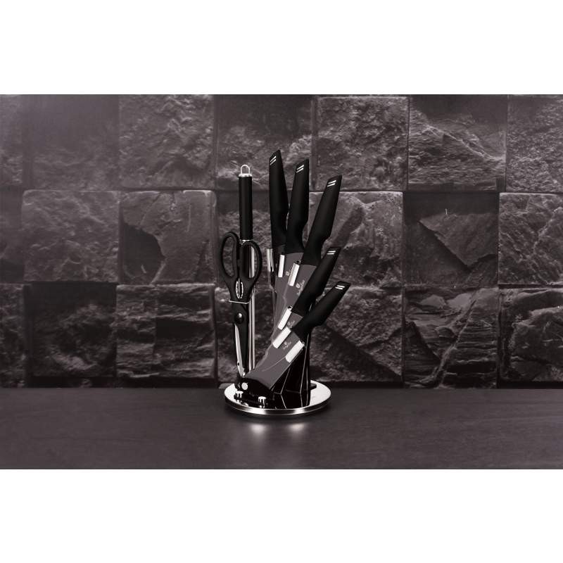 BERLINGERHAUS Sada nožů ve stojanu 8 ks Black Silver Collection