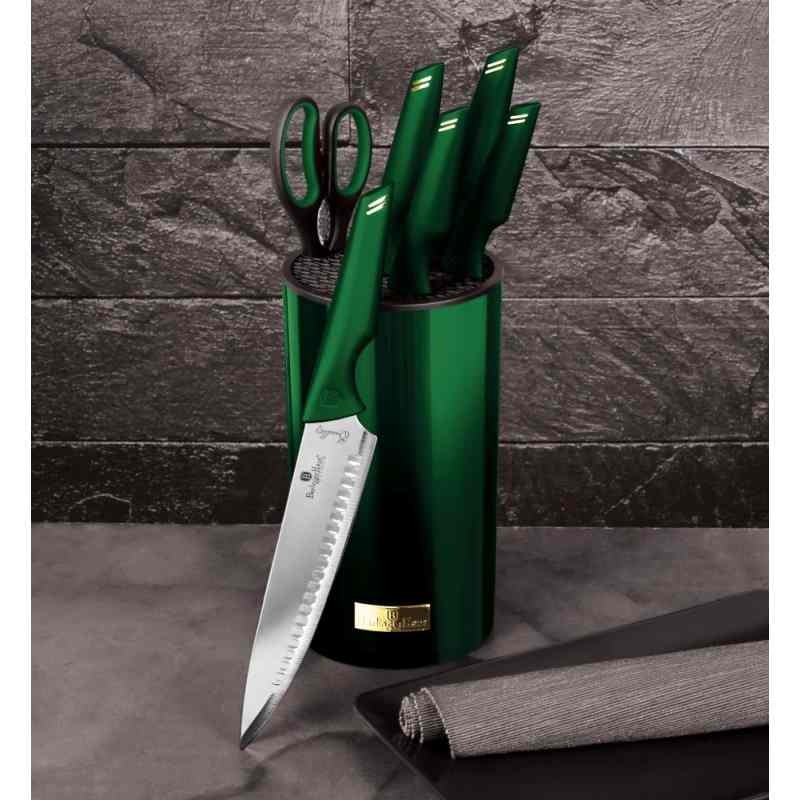 Sada nožů nerez 7 ks Emerald Collection ve stojanu