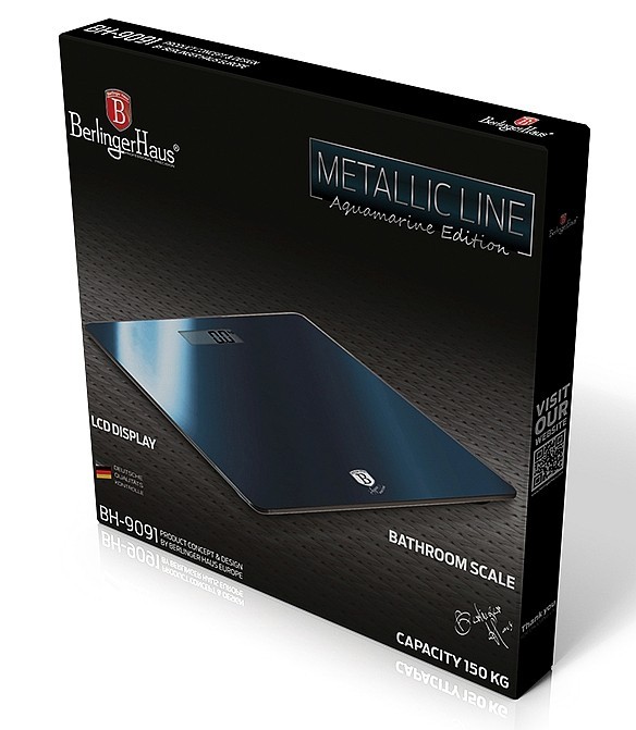Osobní váha digitální 150 kg Aquamarine Metallic Line