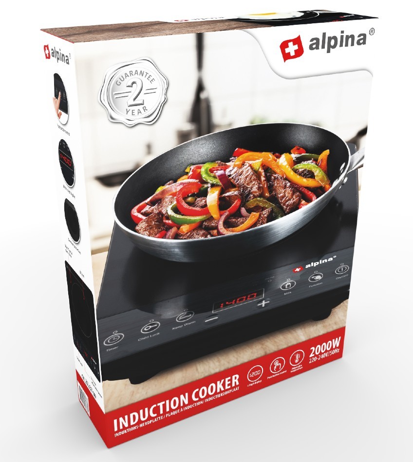 ALPINA Indukční vařič jednoplotýnkový 2000W