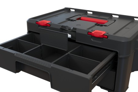 Box Keter Stack’N’Roll se dvěma zásuvkami