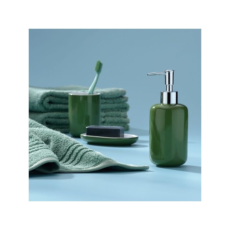 Miska na mýdlo Isabella keramická listová zelená 13,5x8,5x2,0cm