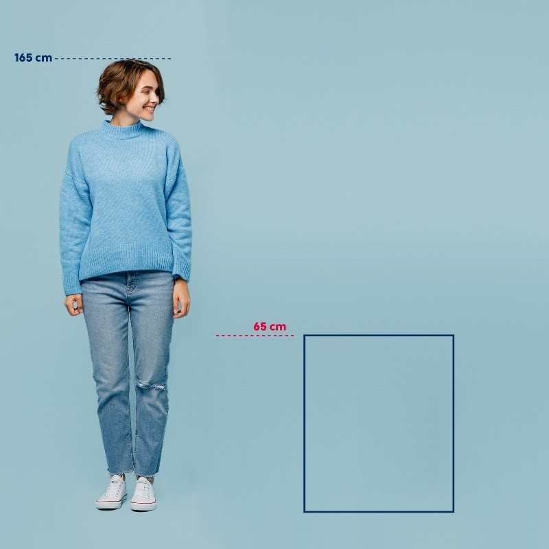 Koupelnová předložka Ombre 65x55 cm polyester modrá