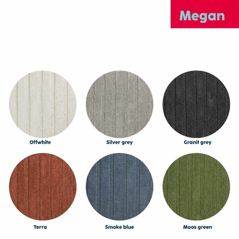 Koupelnová předložka Megan 100x60 cm bavlněná žula šedá