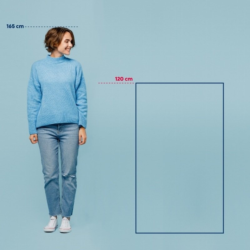 KELA Koupelnová předložka Megan 100% bavlna kouřově modrá 120,0x70,0x1,6cm