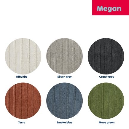 Koupelnová předložka Megan 100% bavlna mechově zelená 65,0x55,0x1,6cm