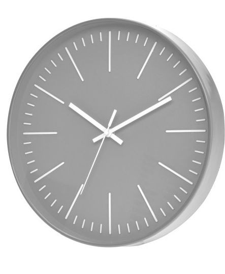 Nástěnné hodiny 30 cm šedé