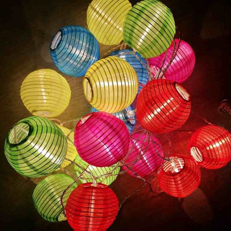 PROGARDEN Světelný řetěz LED PARTY barevné lampiónky 20 žárovek