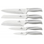 BERLINGERHAUS Sada nožů ve stojanu 6 ks Black Silver Metallic Line Kikoza Collection