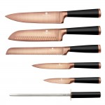 BERLINGERHAUS Sada nožů v dřevěném bloku 7 ks Black Rose Collection