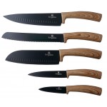 BERLINGERHAUS Sada nožů s nepřilnavým povrchem a magnetickým držákem 6 ks Ebony Line Maple