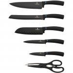 BERLINGERHAUS Sada nožů ve stojanu + kuchyňské náčiní a prkénko sada 13 ks Aquamarine Metallic Line