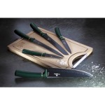 BERLINGERHAUS Sada nožů s nepřilnavým povrchem + prkénko 6 ks Emerald Collection