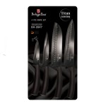 BERLINGERHAUS Sada nožů s nepřilnavým povrchem 4 ks Shiny Black Collection