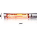 Infračervený zářič ohřívač nástěnný 2000W