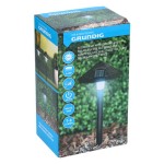 Solární LED lampa zahradní 15x15x38 cm