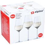 ALPINA Sklenice na víno 370 ml sada 6 ks