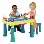 Dětský stolek Keter Creative Play Table se dvěma stoličkami tyrkysový / zelený