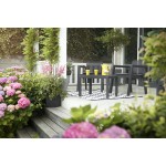 Zahradní nábytek Keter Balkónový set Emily se sedáky, grafitový