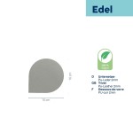 Podtácek EDEL PU kůže sada 4ks světle šedá 10,0x10,0x0,17cm