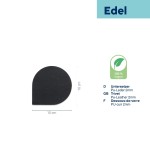 Podtácek EDEL PU kůže sada 4ks světle černá 10,0x10,0x0,17cm