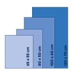 Koupelnová předložka Maja 100% polyester mrazově modrá 100,0x60,0x1,5cm