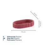 Miska na mýdlo Merida polyresin malinová červená 15,0x9,0x2,5cm