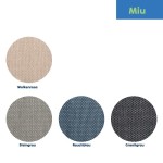 Koupelnová předložka Miu směs bavlna/polyester kouřově modrá 65,0x55,0x1,0cm