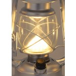 PROGARDEN Lucerna s LED žárovkou 24 cm stříbrná