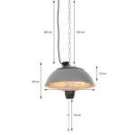 PROGARDEN Ohřevná topná lampa na zavěšení infrazářič 1500W