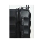 Kufr cestovní na kolečkách sada 3 ks PROWORLD žebrovaná černá