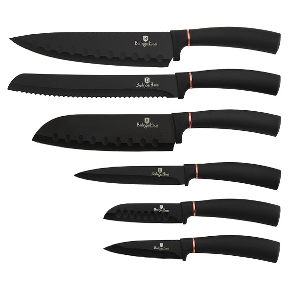 Sada nožů s nepřilnavým povrchem 6 ks Black Rose Collection BERLINGERHAUS BH-2337