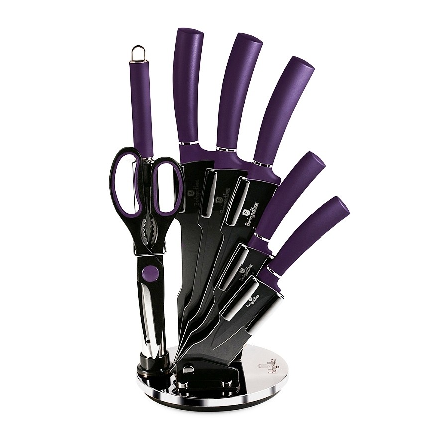 Levně BERLINGERHAUS Sada nožů ve stojanu 8 ks Purple Metallic Line BH-2560