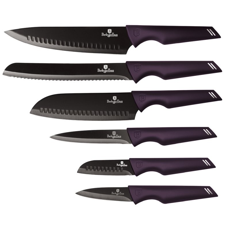 Levně BERLINGERHAUS Sada nožů s nepřilnavým povrchem 6 ks Purple Eclipse Collection