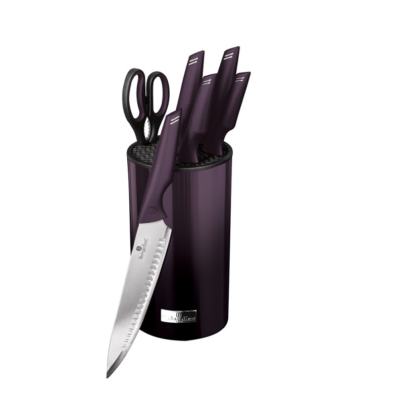 Levně BERLINGERHAUS Sada nožů ve stojanu 7 ks Purple Eclipse Collection
