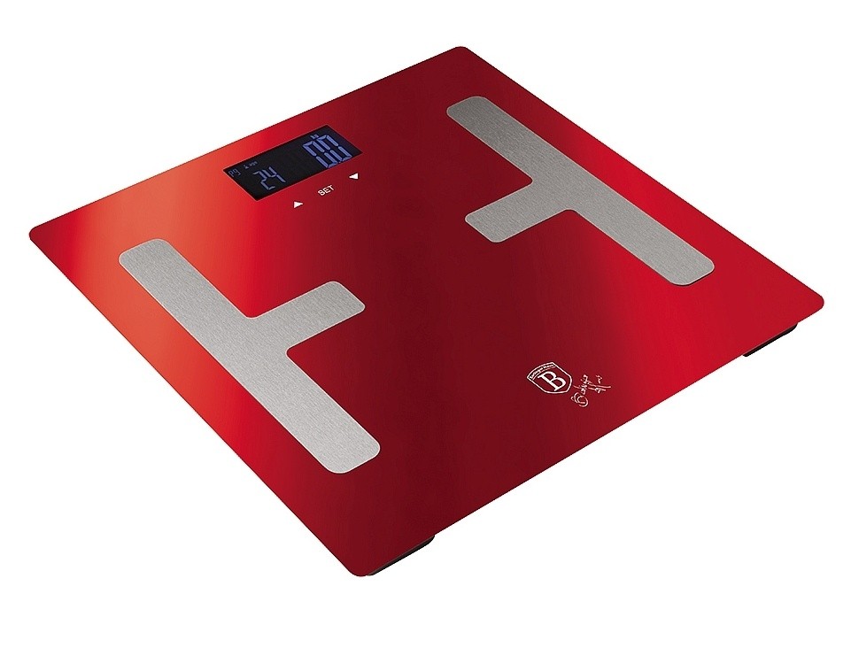 Osobní váha Smart s tělesnou analýzou 150 kg Burgundy Metallic Line