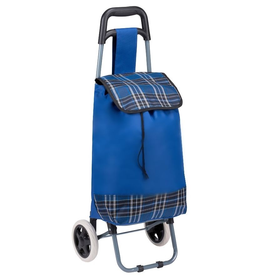 Levně EDCO Nákupní taška na kolečkách modrá s tmavým poklopemED-249769motm
